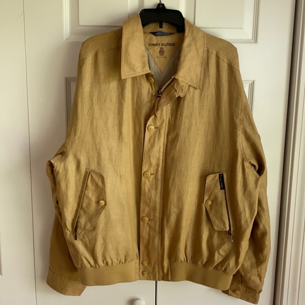 Tommy Hilfiger Golden Linen Blend Jacket Lined Size L
